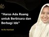 Anifa Hambali Harus Ada Ruang untuk Berbicara dan Berbagi Ide
