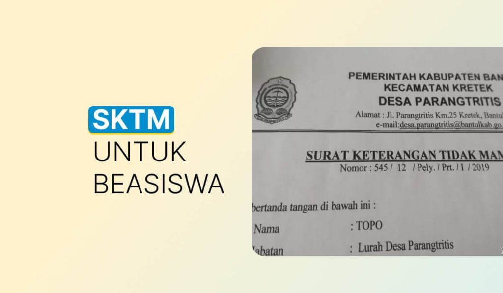Cara Mudah Mengurus Surat Keterangan Tidak Mampu (SKTM) untuk Beasiswa | Sumber gambar Duniakampus.id