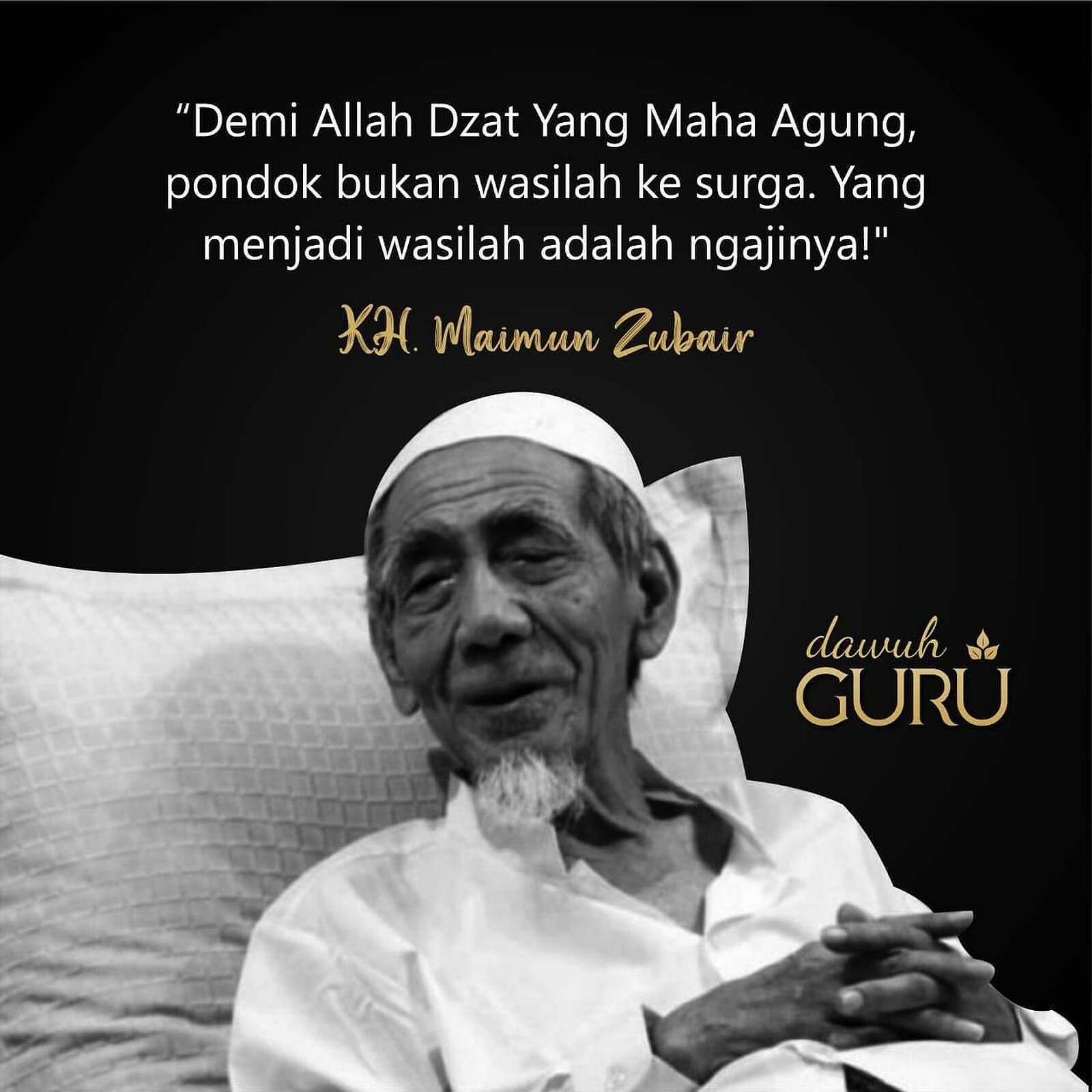 Potret KH Maimoen Zubair atau Mbah Moen ulama kharismatik Indonesia