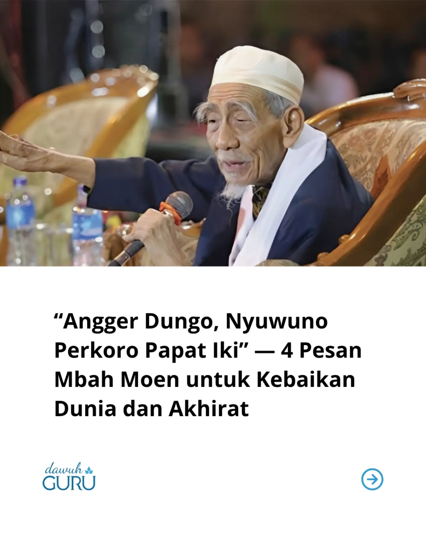 Teks nasihat dan dawuh Mbah Moen tentang doa