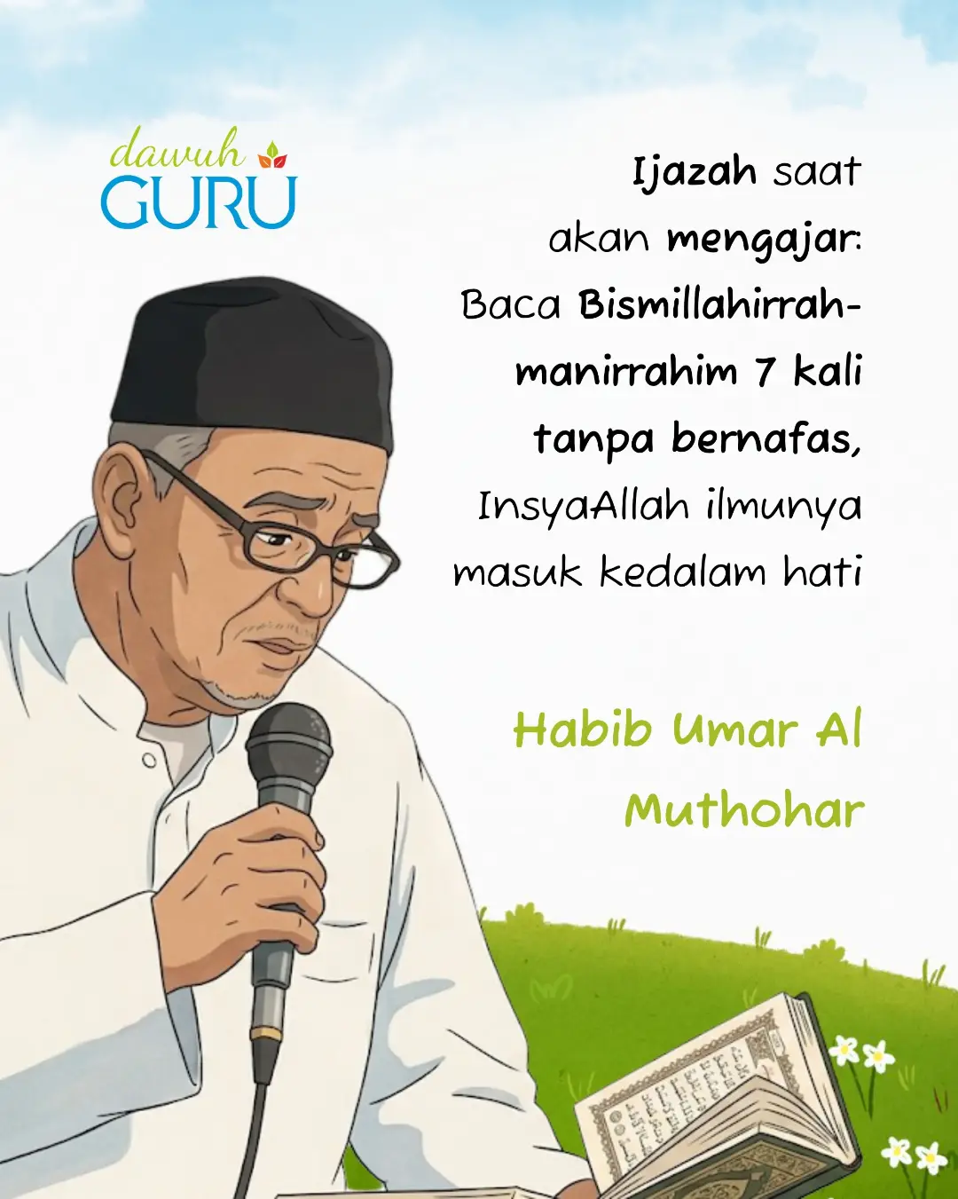 Ilustrasi aktivitas mengajar dan penyampaian ilmu oleh pendidik
