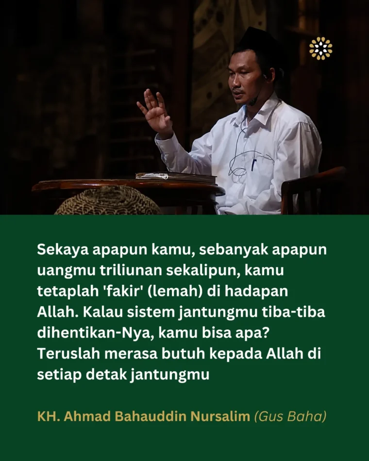 Ilustrasi pengingat spiritual tentang kekayaan dan kelemahan manusia di hadapan Allah