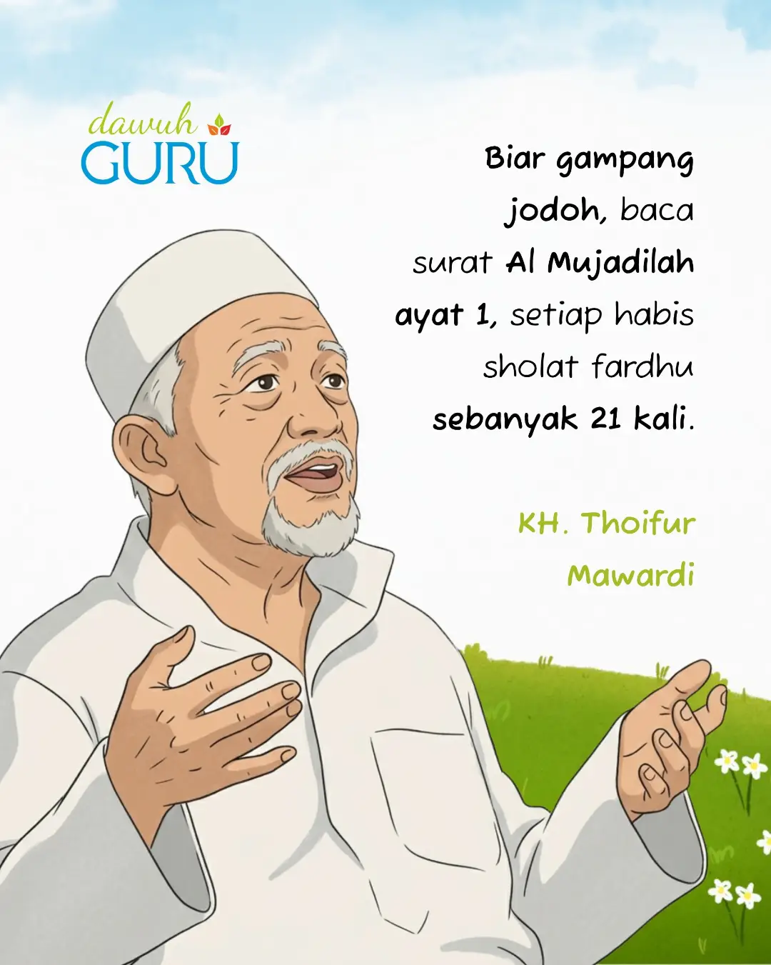 Ilustrasi seseorang sedang berdoa setelah salat fardhu sebagai bentuk ikhtiar batin dalam menanti jodoh.