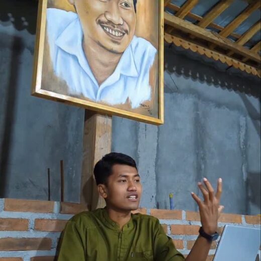 Suasana diskusi reflektif mengenai pemikiran tokoh bersama rekan-rekan Pesantren Vokasi.