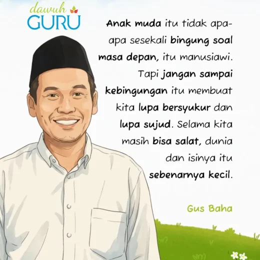 Ilustrasi pengingat tentang masa muda dan sujud