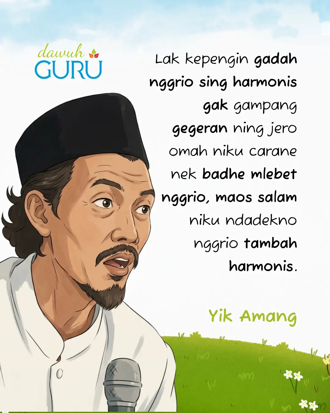 Ilustrasi suasana rumah yang tenteram dan harmonis