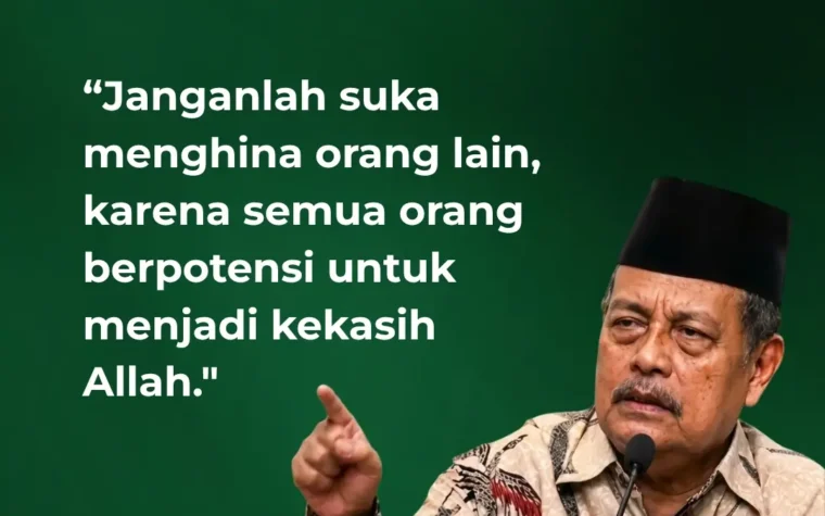 Ilustrasi kutipan bijak Prof Dr KH Abdul Ghofur tentang larangan menghina orang lain