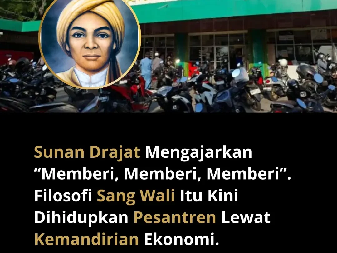 Ilustrasi unit usaha dan kemandirian ekonomi di lingkungan Ponpes Sunan Drajat