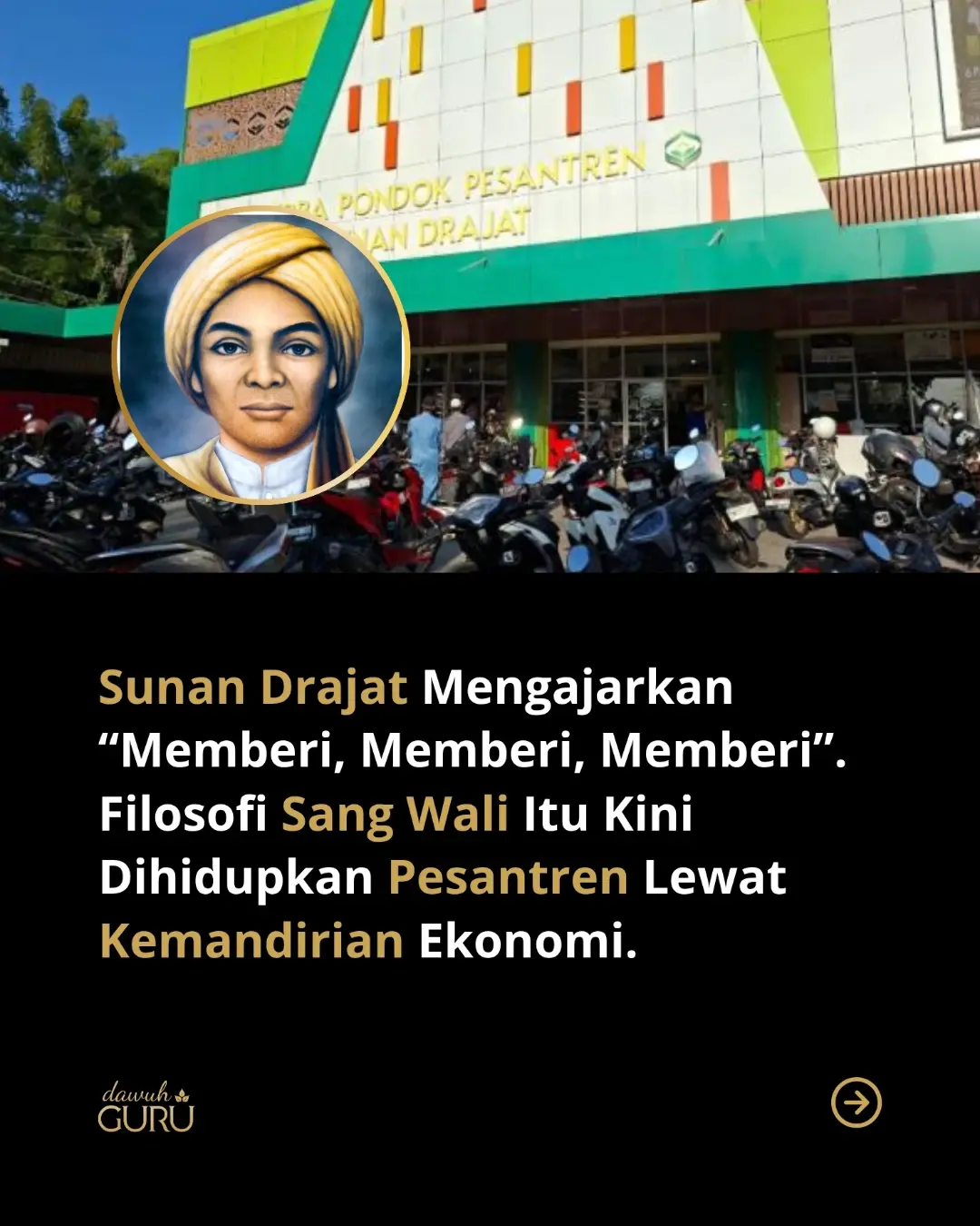 Ilustrasi unit usaha dan kemandirian ekonomi di lingkungan Ponpes Sunan Drajat