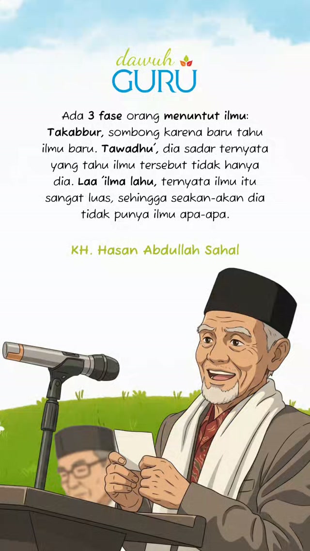 Ilustrasi perjalanan menuntut ilmu dan kerendahan hati