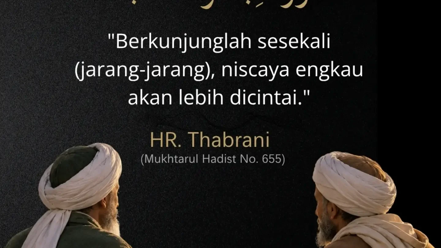 Ilustrasi yang menggambarkan konsep adab berkunjung dan menjaga silaturahmi dalam Islam