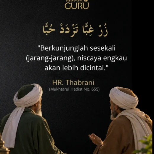Ilustrasi yang menggambarkan konsep adab berkunjung dan menjaga silaturahmi dalam Islam