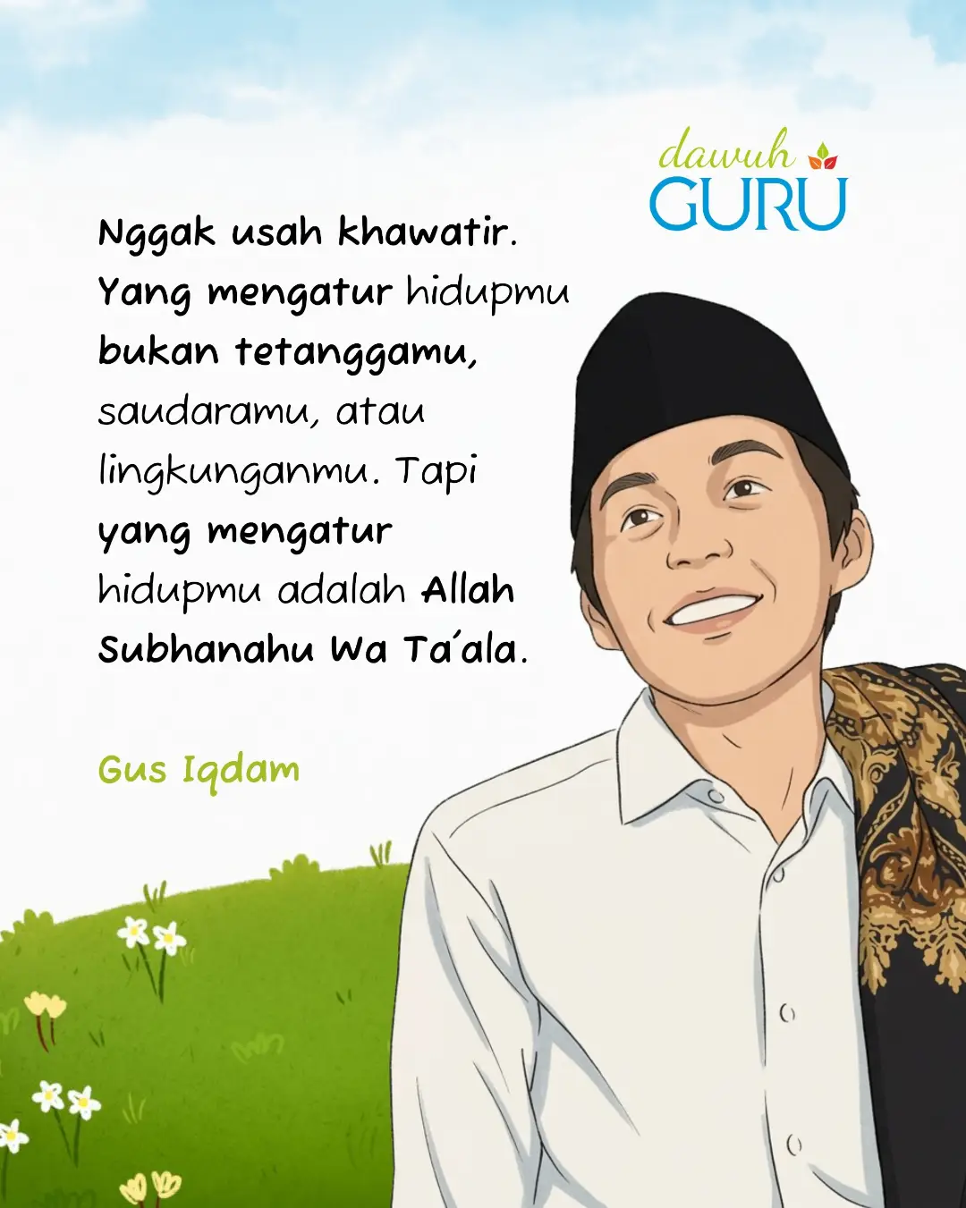 Ilustrasi ketenangan hati dan kepasrahan kepada Allah sesuai nasihat kehidupan.