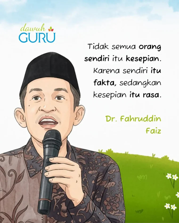 Ilustrasi konsep perbedaan antara kesendirian fisik sebagai fakta objektif dan rasa kesepian sebagai refleksi subjektif emosi manusia.