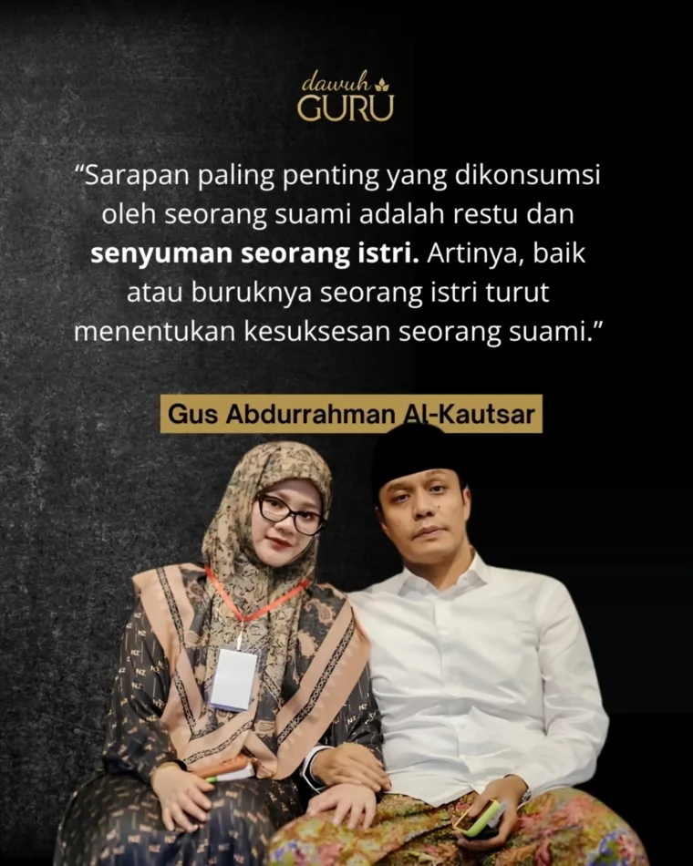 Ilustrasi keharmonisan rumah tangga yang penuh ketenangan dan kehangatan antara suami dan istri