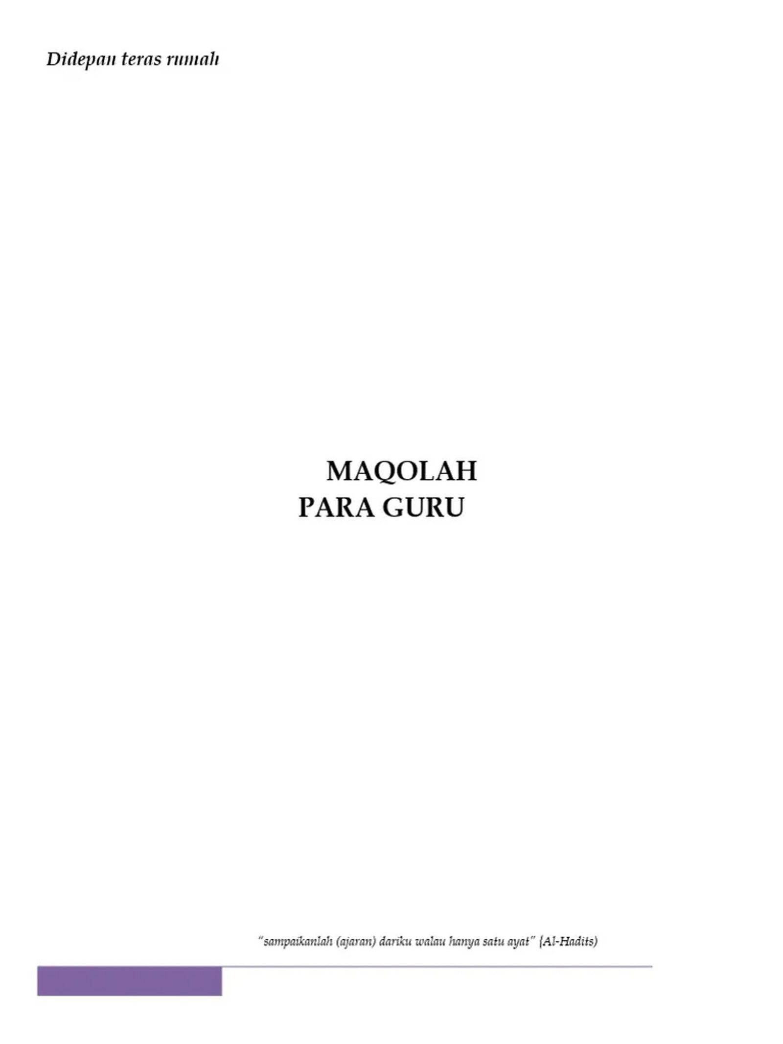 Ilustrasi kajian dan dawuh guru mengenai akhlak serta adab kepada guru dalam tradisi pesantren